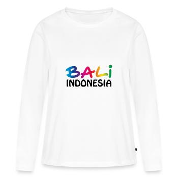 Bali - T-shirt manches longues Premium bio Femme - blanc - Devant - Julia (174cm)