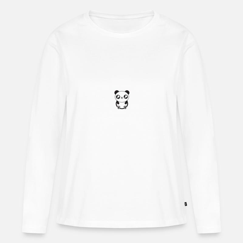 Python Programmierung spielt mit Pandas - Frauen Premium Bio Langarmshirt - Weiß
