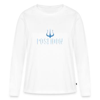 Poséidon - T-shirt manches longues Premium bio Femme - blanc - Devant - Julia (174cm)