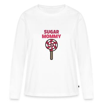 sugar mommy - Women's Premium Organic Long Sleeve Shirt - white - Front - Julia (174cm)