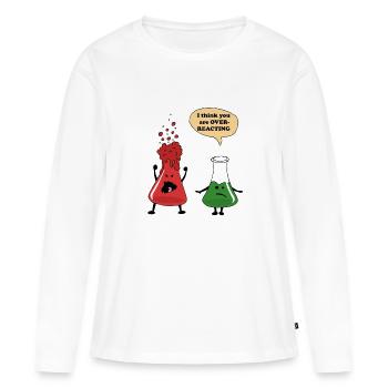 Conception de thé en tube à essai Science - T-shirt manches longues Premium bio Femme - blanc - Devant - Julia (174cm)