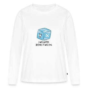 Water - Women's Premium Organic Long Sleeve Shirt - white - Front - Julia (174cm)