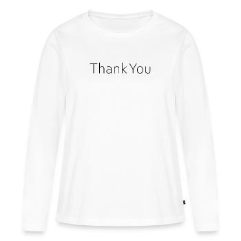Merci - merci - T-shirt manches longues Premium bio Femme - blanc - Devant - Julia (174cm)