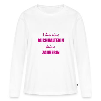 Buchhalter - Frauen Premium Bio Langarmshirt - Weiß - Vorne - Julia (174cm)