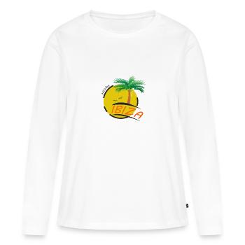 Ibiza - Frauen Premium Bio Langarmshirt - Weiß - Vorne - Julia (174cm)