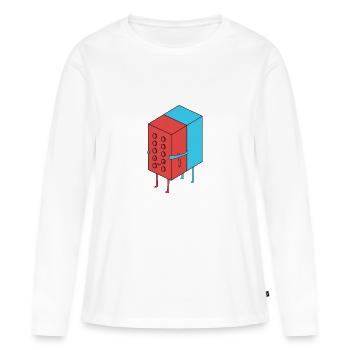 Valentine's building blocks - Women's Premium Organic Long Sleeve Shirt - white - Front - Julia (174cm)