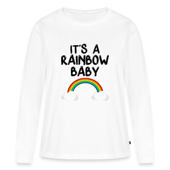It’s a Rainbow Baby Homosexualité LGBT Homoehe - T-shirt manches longues Premium bio Femme - blanc - Devant - Julia (174cm)