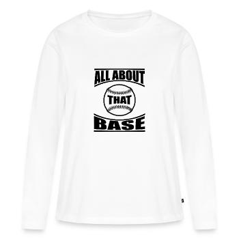 Jeu de baseball de baseball - T-shirt manches longues Premium bio Femme - blanc - Devant - Julia (174cm)