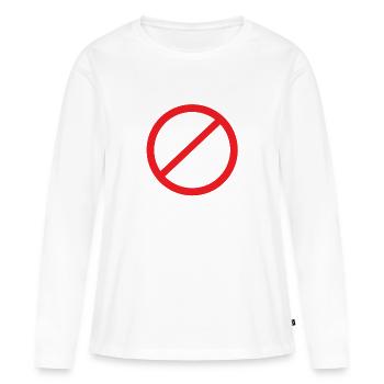 Prohibition Stop Stop Sign Funny cadeau cool - T-shirt manches longues Premium bio Femme - blanc - Devant - Julia (174cm)