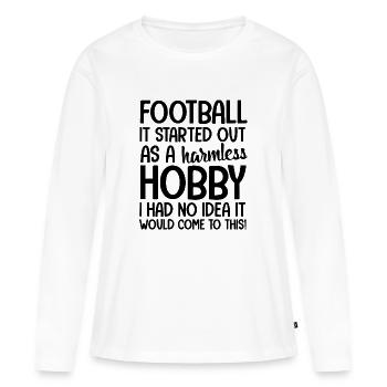 Football américain - T-shirt manches longues Premium bio Femme - blanc - Devant - Julia (174cm)