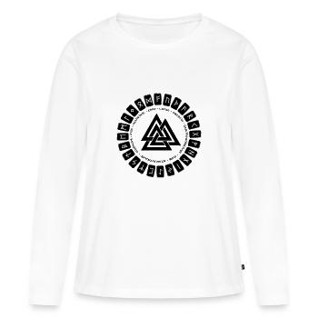The nine virtues - Women's Premium Organic Long Sleeve Shirt - white - Front - Julia (174cm)