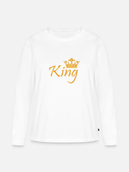 Königskrone - Frauen Premium Bio Langarmshirt - Weiß