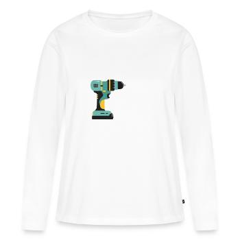 Single mom mom if mom can't fix it - Women's Premium Organic Long Sleeve Shirt - white - Front - Julia (174cm)