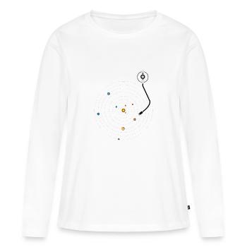 Univers mélodique - T-shirt manches longues Premium bio Femme - blanc - Devant - Julia (174cm)