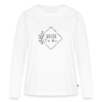 Bride to be hen night minimal - Women's Premium Organic Long Sleeve Shirt - white - Front - Julia (174cm)