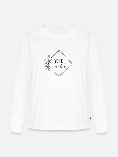 Bride to be Junggesellinnenabschied Minimal - Frauen Premium Bio Langarmshirt - Weiß