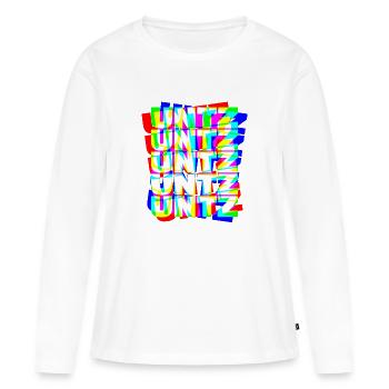 Untz Untz Techno Rave Hardtekk DJ Festival Party - T-shirt manches longues Premium bio Femme - blanc - Devant - Julia (174cm)