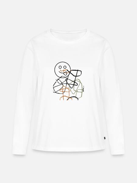Abstrakte Kunst - Frauen Premium Bio Langarmshirt - Weiß