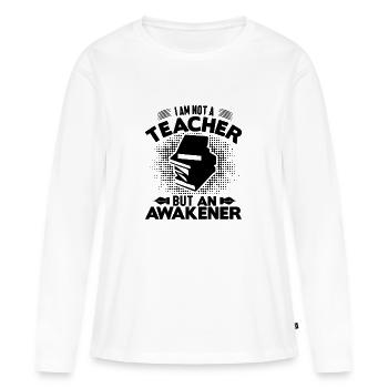Professoren, Lehrer - Frauen Premium Bio Langarmshirt - Weiß - Vorne - Julia (174cm)