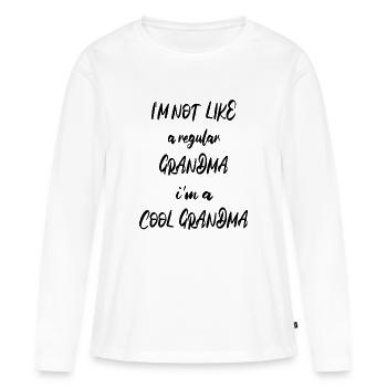 cool grandma gift-cool grandma quote funny-grandma - Women's Premium Organic Long Sleeve Shirt - white - Front - Julia (174cm)