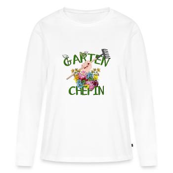 Garten Chefin - Frauen Premium Bio Langarmshirt - Weiß - Vorne - Julia (174cm)