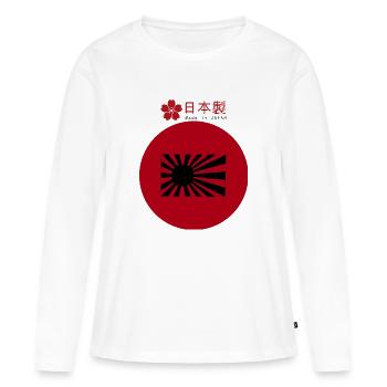 drapeau japonais de la seconde guerre - T-shirt manches longues Premium bio Femme - blanc - Devant - Julia (174cm)