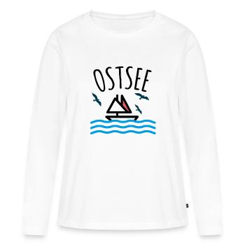 Ostsee - Frauen Premium Bio Langarmshirt - Weiß - Vorne - Julia (174cm)