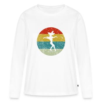 Samba - T-shirt manches longues Premium bio Femme - blanc - Devant - Julia (174cm)