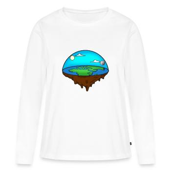 Terre plate - T-shirt manches longues Premium bio Femme - blanc - Devant - Julia (174cm)