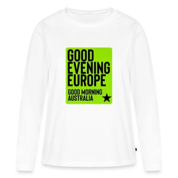 Concours Eurovision de la chanson - T-shirt manches longues Premium bio Femme - blanc - Devant - Julia (174cm)