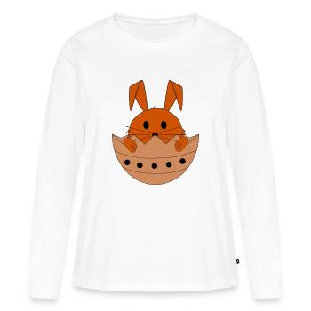 Osterhase - Frauen Premium Bio Langarmshirt - Weiß - Vorne - Julia (174cm)