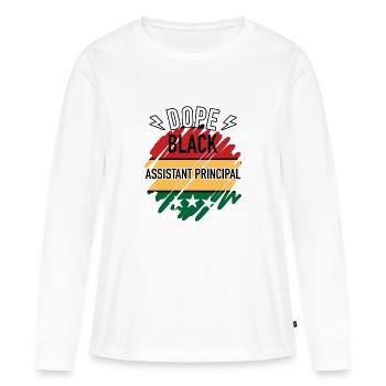 Black History Month Assistant Principal Juneteenth - Frauen Premium Bio Langarmshirt - Weiß - Vorne - Julia (174cm)