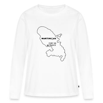 martinique - Women's Premium Organic Long Sleeve Shirt - white - Front - Julia (174cm)