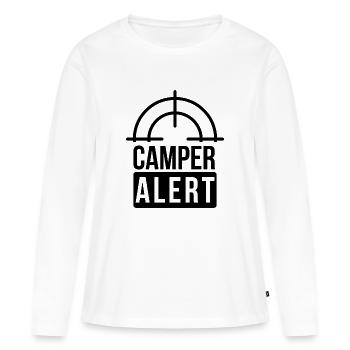 Camper Alert Gaming Streamer Gamer Warzone Zocker - T-shirt manches longues Premium bio Femme - blanc - Devant - Julia (174cm)