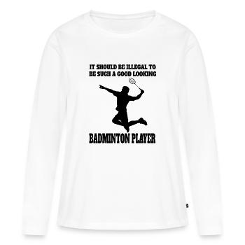 Badminton Player Badminton Fan Badminton Badminton Badminton - Women's Premium Organic Long Sleeve Shirt - white - Front - Julia (174cm)