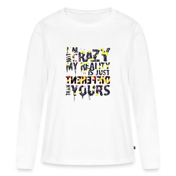 la sagesse cite le texte de Bouddha paroles de vie de sagesse - T-shirt manches longues Premium bio Femme - blanc - Devant - Julia (174cm)