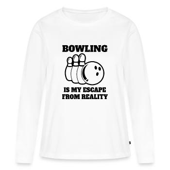 Bowling Skittle Cadeau Bowling Ball Bowler Quilles - T-shirt manches longues Premium bio Femme - blanc - Devant - Julia (174cm)