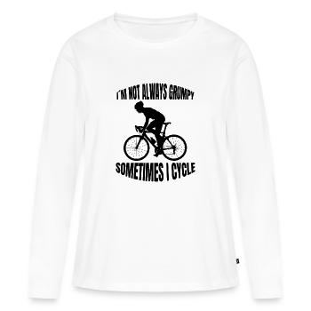Cyclists Bicycles Cyclists Cyclists Cycling - Women's Premium Organic Long Sleeve Shirt - white - Front - Julia (174cm)