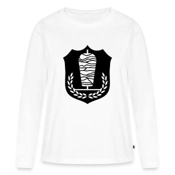 Armoiries de Döner - T-shirt manches longues Premium bio Femme - blanc - Devant - Julia (174cm)