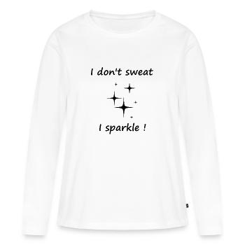 Brillant - T-shirt manches longues Premium bio Femme - blanc - Devant - Julia (174cm)