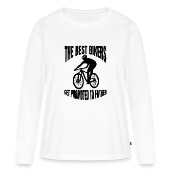 Bicycle Cyclists Cyclists Cyclists Cycling - Women's Premium Organic Long Sleeve Shirt - white - Front - Julia (174cm)