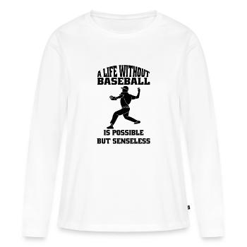 Baseball Joueurs de baseball Équipe de baseball Joueurs de baseball - T-shirt manches longues Premium bio Femme - blanc - Devant - Julia (174cm)