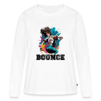 Lila la danseuse - T-shirt manches longues Premium bio Femme - blanc - Devant - Julia (174cm)