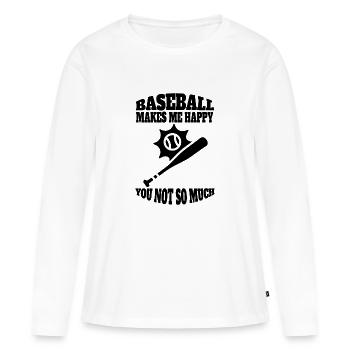 Baseball Joueurs de baseball Équipe de baseball Joueurs de baseball - T-shirt manches longues Premium bio Femme - blanc - Devant - Julia (174cm)