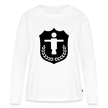 Armoiries de Kicker - T-shirt manches longues Premium bio Femme - blanc - Devant - Julia (174cm)