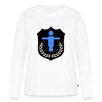 Crête de kicker - T-shirt manches longues Premium bio Femme - blanc - Devant - Julia (174cm)