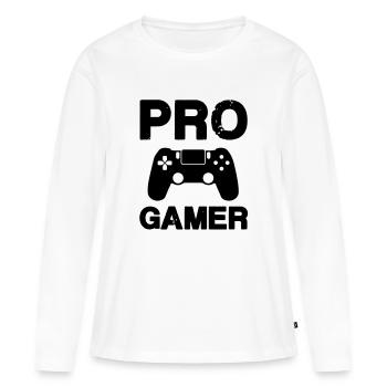 pro gamer - Frauen Premium Bio Langarmshirt - Weiß - Vorne - Julia (174cm)