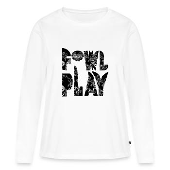JEU DE VOLAILLE - T-shirt manches longues Premium bio Femme - blanc - Devant - Julia (174cm)