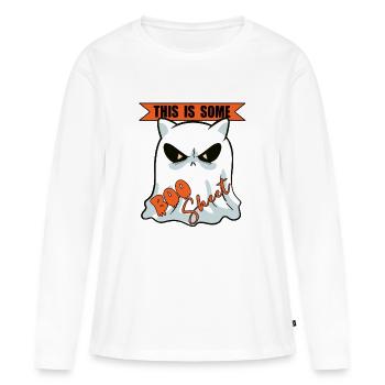 Ceci est un fantôme de chat boo sheet - T-shirt manches longues Premium bio Femme - blanc - Devant - Julia (174cm)