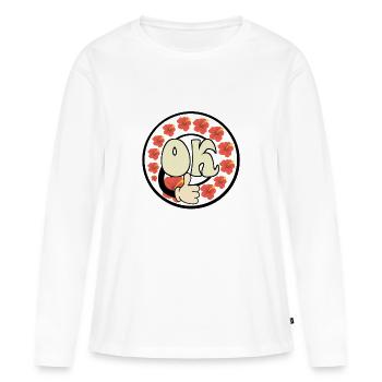 D’ACCORD - T-shirt manches longues Premium bio Femme - blanc - Devant - Julia (174cm)